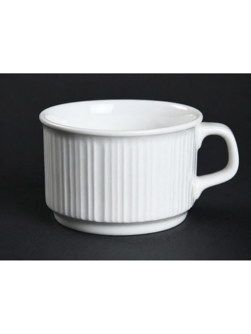 Rosenthal Studio Line Ribbed White Coffee Cup Germany Tapio Wirkkala Vintage MCM